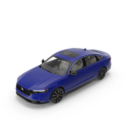 Blue Honda Accord 2025 Simplified PNG & PSD Images
