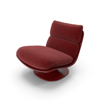 Red Swivel Base Armchair PNG & PSD Images