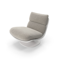 White Swivel Base Armchair PNG & PSD Images