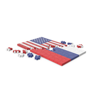 USA Flag VS Russia Flag Puzzle PNG & PSD Images