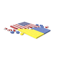 USA Flag VS Ukraine Flag Puzzle PNG & PSD Images