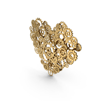 Gold Gears Forming A Heart Shape PNG & PSD Images