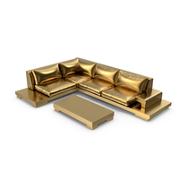 Gold Modern Sofa PNG & PSD Images