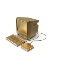 Gold Retro Computer PNG & PSD Images