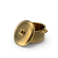 Gold Pot With Open Lid PNG & PSD Images