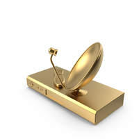 Gold Satellite Receiver PNG & PSD Images