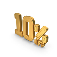 10 Percent Discount Offer Sale Icon Gold PNG & PSD Images