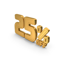 25 Percent Discount Offer Sale Icon Gold PNG & PSD Images