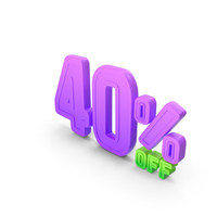 40 Percent Discount Offer Sale Icon PNG & PSD Images