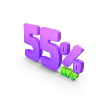 55 Percent Discount Offer Sale Icon PNG & PSD Images