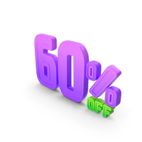 60 Percent Discount Offer Sale Icon PNG & PSD Images