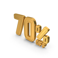 70 Percent Discount Offer Sale Icon Gold PNG & PSD Images