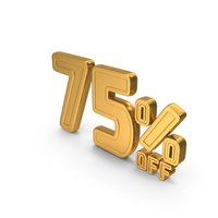 75 Percent Discount Offer Sale Icon Gold PNG & PSD Images