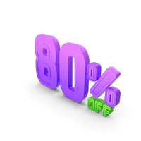 80 Percent Discount Offer Sale Icon PNG & PSD Images