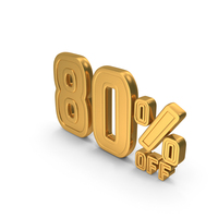 80 Percent Discount Offer Sale Icon Gold PNG & PSD Images