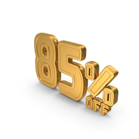 85 Percent Discount Offer Sale Icon Gold PNG & PSD Images