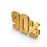 90 Percent Discount Offer Sale Icon Gold PNG & PSD Images