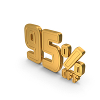 95 Percent Discount Offer Sale Icon Gold PNG & PSD Images