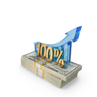 100 Percent Arrow Growth On US 50 Dollar Money Notes PNG & PSD Images