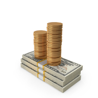100 Percent US 50 Dollar Money Notes With Gold Coins PNG & PSD Images
