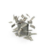 Briefcase US 50 Dollar Money Falling Currency PNG & PSD Images