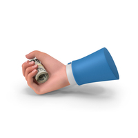 Cash US 50 Dollar Money Roll Hand Hold PNG & PSD Images