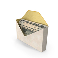 Envelop With US 50 Dollar Money Notes Currency Mail PNG & PSD Images