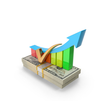 Growth Arrow US 50 Dollar Money Notes Currency PNG & PSD Images
