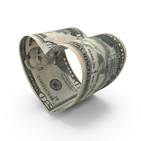 Heart Shap US 50 Dollar Notes PNG & PSD Images