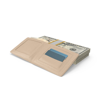 Leather Wallet Open Bill US 50 Dollar Money PNG & PSD Images
