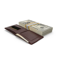 Leather Wallet Bill US 50 Dollar Money Rolls PNG & PSD Images