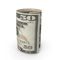 Single US 50 Dollar Money Role Note PNG & PSD Images