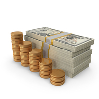 Tax Pay US 50 Dollar Money Notes Lots Gold Coins PNG & PSD Images