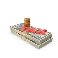 Tax US 50 Dollar Money Notes Pay Gold Coins PNG & PSD Images