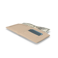 Wallet Cream Open Bill US 50 Dollar Money PNG & PSD Images