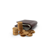 Wallet US 50 Dollar Money Rolls Gold Coins PNG & PSD Images