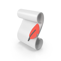 Feather Quill Empty Document Icon PNG & PSD Images