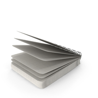 Spiral Notebook Lying On The Ground With Graph Pages Flipping In Mid Air PNG & PSD Images