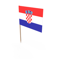 Cocktail Toothpick Stick Croatia Flag Straight PNG & PSD Images