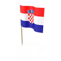 Cocktail Toothpick Stick Croatia Flag Wavy PNG & PSD Images