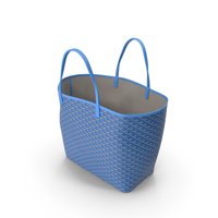 Luxury Leather Tote Bag Blue PNG & PSD Images