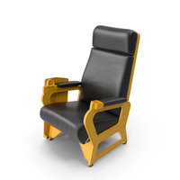 Leather Command Chair With Table PNG & PSD Images