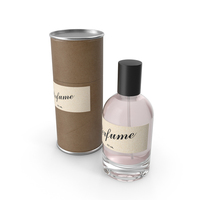 Minimalist Glass Perfume Bottle With Eco Packaging PNG & PSD Images