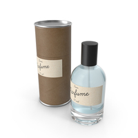 Minimalist Glass Perfume Bottle With Eco Packaging Mockup PNG & PSD Images