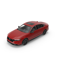 Red Honda Accord 2025 Simplified PNG & PSD Images
