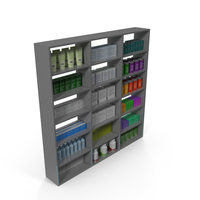 Storage Unit With Pharmacy Products PNG & PSD Images