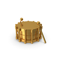 Drum Instrument Band Gold PNG & PSD Images