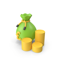 Pound Money Bag With coins PNG & PSD Images