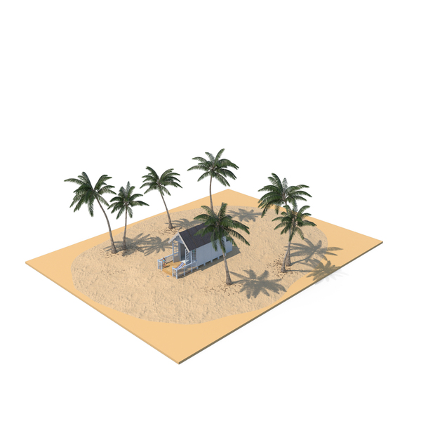 Beach Hut On Sea Shore PNG & PSD Images