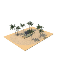 Beach Hut With Patio Zone PNG & PSD Images